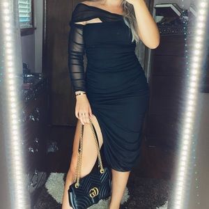 Ruched Black Dress🖤